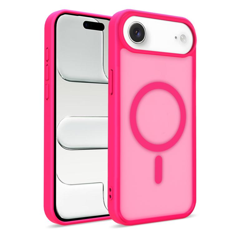For iPhone Air Skin-Friendly Magnetic Shockproof TPU Hybrid PC Phone Case(Rose Red)
