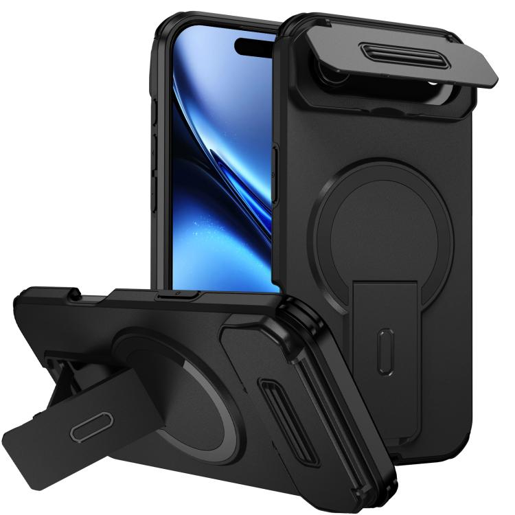 For iPhone Air Sliding Camshield MagSafe Holder Phone Case(Black)