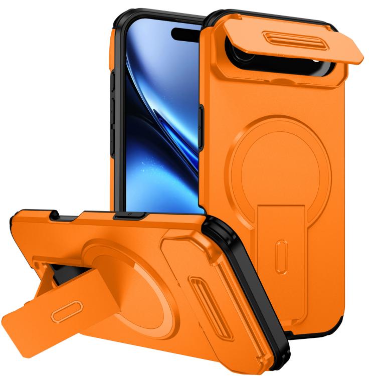 For iPhone Air Sliding Camshield MagSafe Holder Phone Case(Orange)