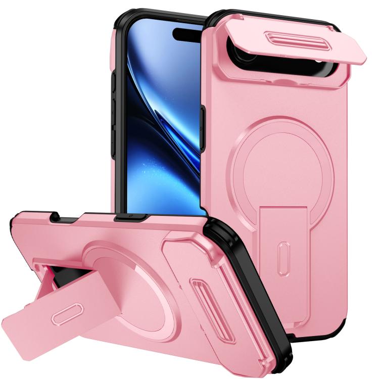 For iPhone Air Sliding Camshield MagSafe Holder Phone Case(Pink)