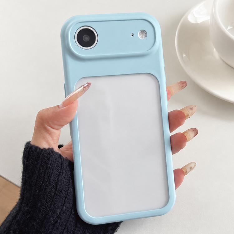 For iPhone Air Soft Color Spray Paint Acrylic TPU Phone Case(Blue)