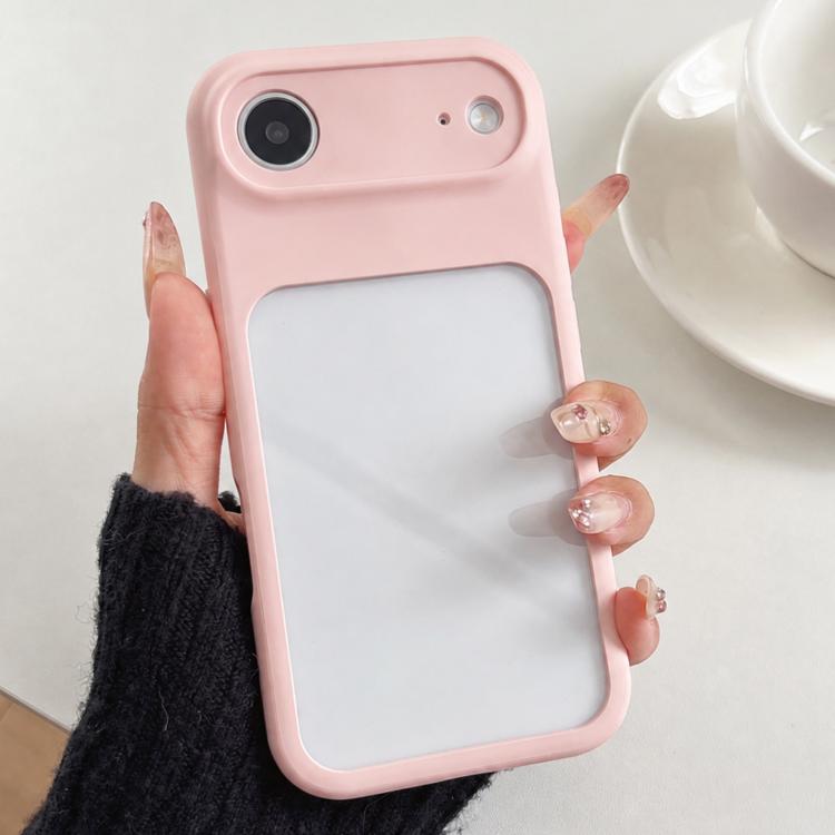 For iPhone Air Soft Color Spray Paint Acrylic TPU Phone Case(Pink)