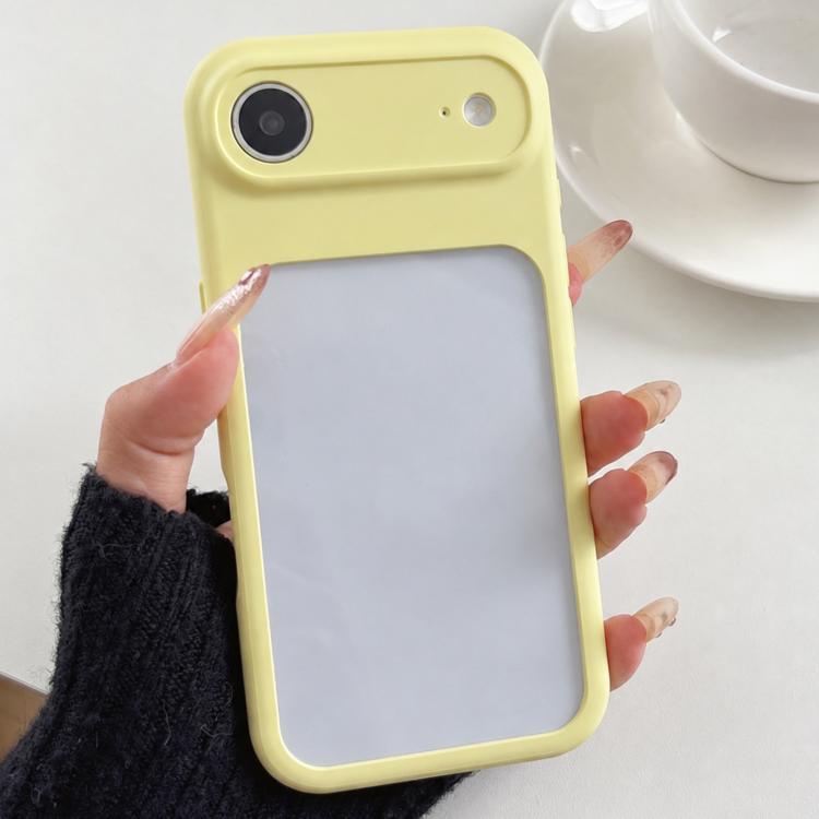 For iPhone Air Soft Color Spray Paint Acrylic TPU Phone Case(Yellow)