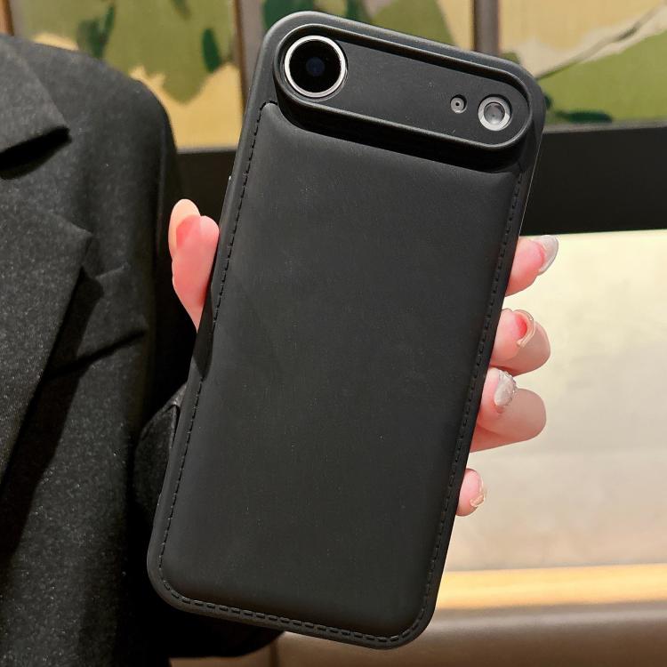 For iPhone Air Solid Color Shockproof Air-Cushion TPU Phone Case(Black)