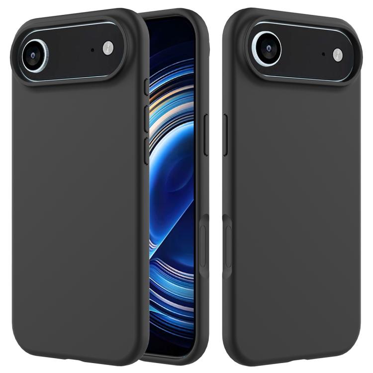 For iPhone Air Solid Color Silicone Phone Case(Black)