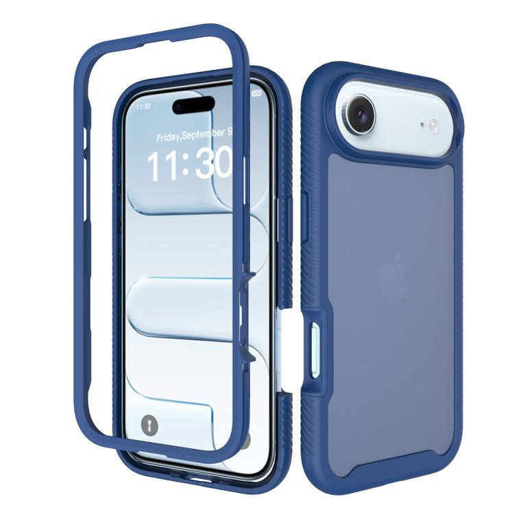 For iPhone Air  Starry Sky Matte Two-Tone Shockproof TPU Hybrid PC Phone Case(Blue)