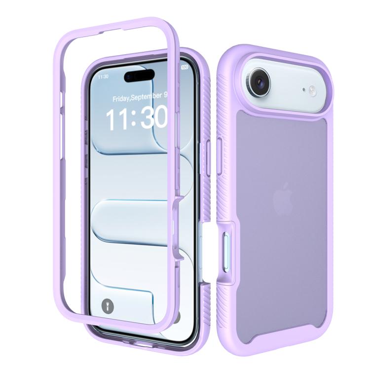 For iPhone Air  Starry Sky Matte Two-Tone Shockproof TPU Hybrid PC Phone Case(Purple)