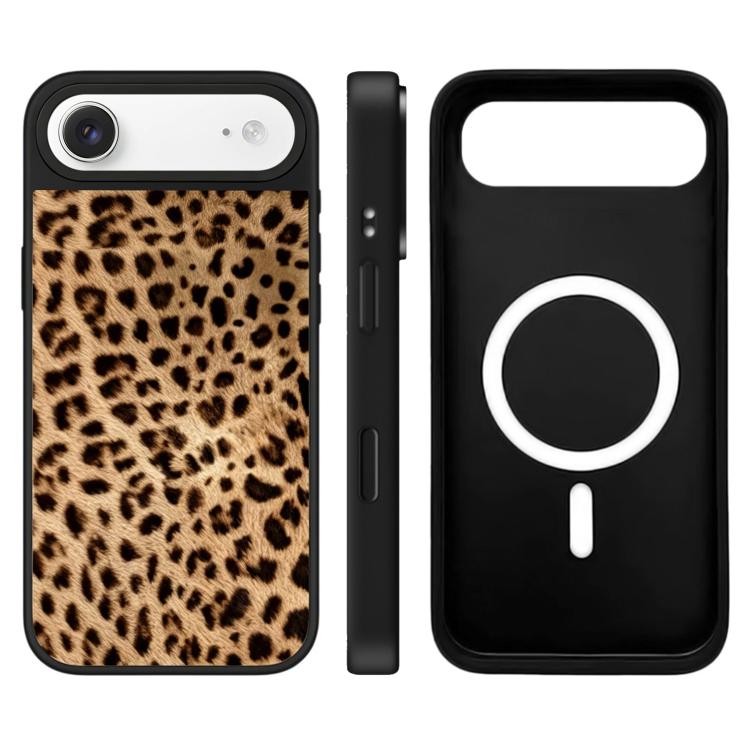 For iPhone Air Stars Leopard Series Pattern Camera Control Button Mirror Magnetic Phone Case(Brown Panthera Onca)