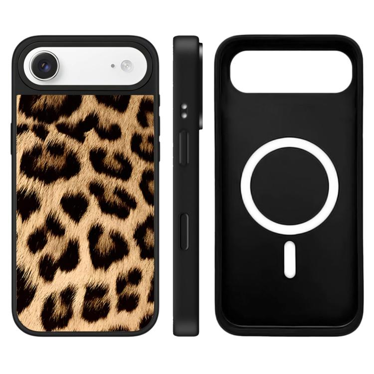 For iPhone Air Stars Leopard Series Pattern Camera Control Button Mirror Magnetic Phone Case(Classic Leopard)