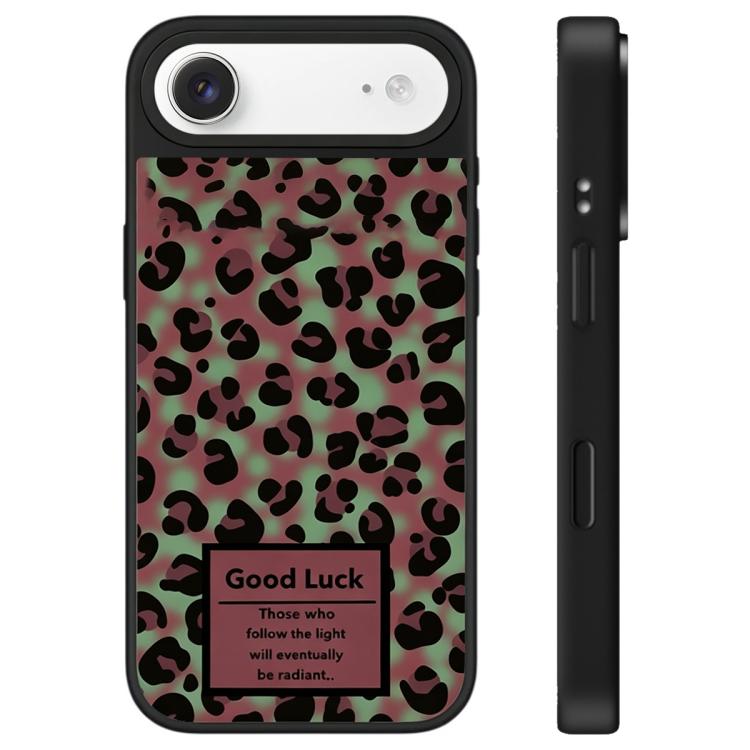For iPhone Air Stars Leopard Series Pattern Camera Control Button Mirror Phone Case(Green Leopard)