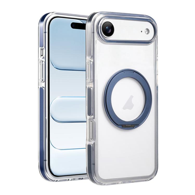 For iPhone Air Stress Relief Holder Magnetic Phone Case(Dark Blue)