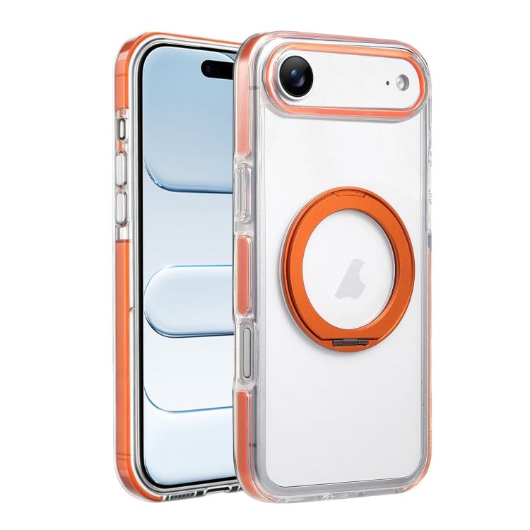For iPhone Air Stress Relief Holder Magnetic Phone Case(Orange)