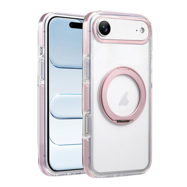 For iPhone Air Stress Relief Holder Magnetic Phone Case(Pink)