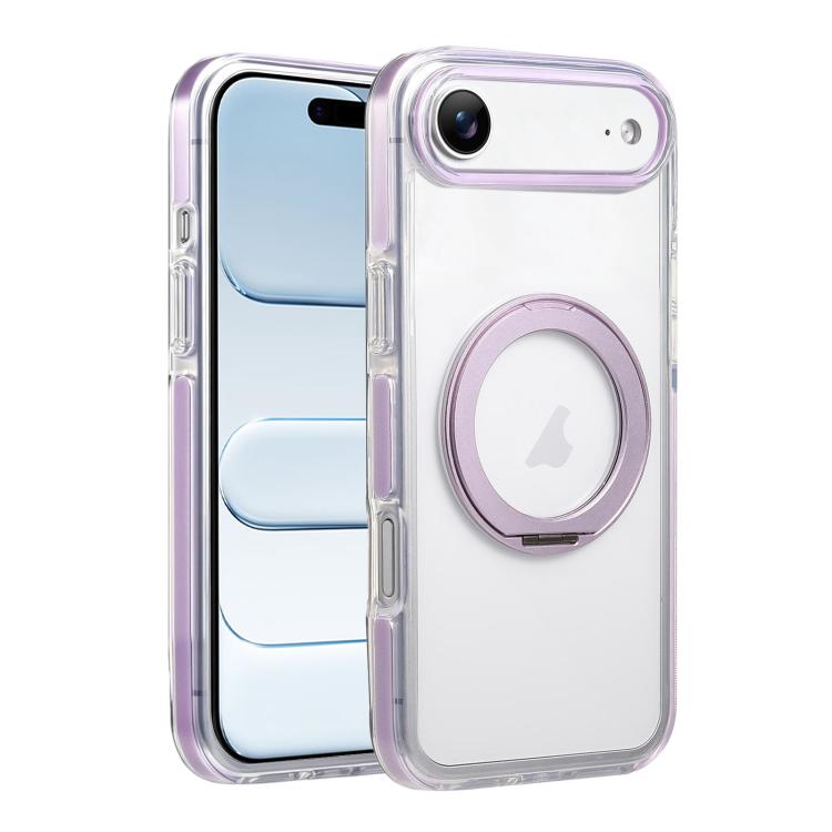 For iPhone Air Stress Relief Holder Magnetic Phone Case(Purple)
