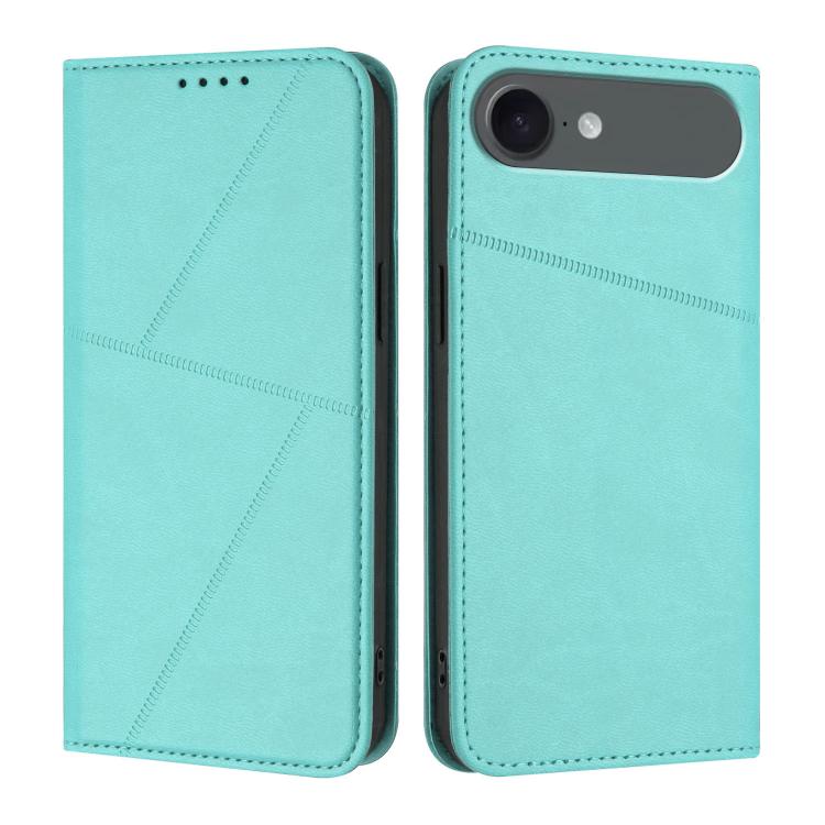 For iPhone Air Strong Magnetic Frosted Flip Leather Phone Case(Light Blue)