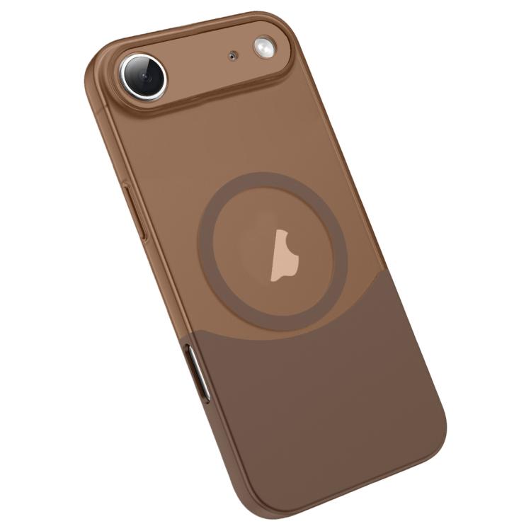 For iPhone Air Tenon-and-mortise Splicing Magnetic PC Phone Case(Desert Gold)