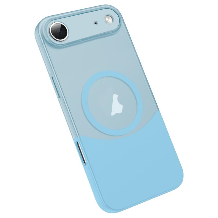 For iPhone Air Tenon-and-mortise Splicing Magnetic PC Phone Case(Light Blue)