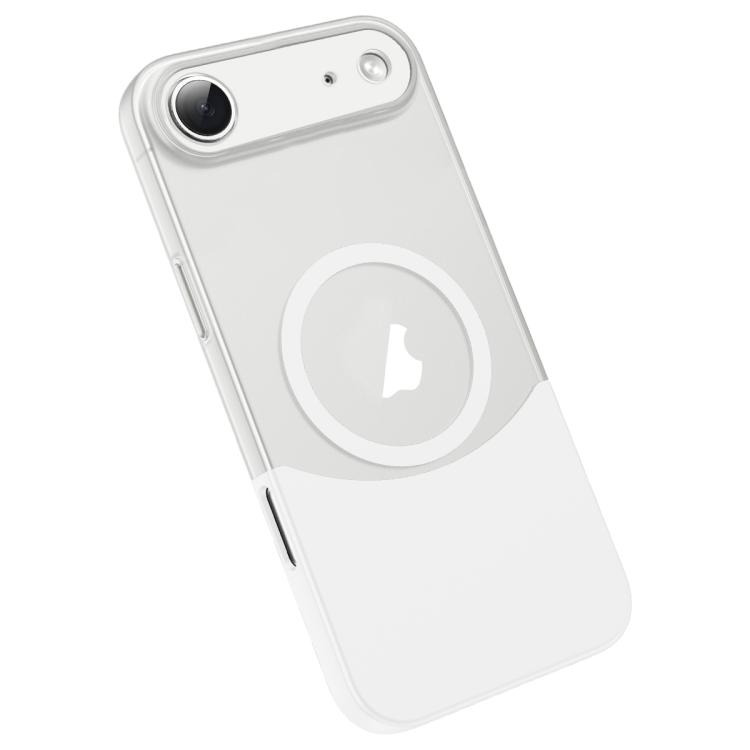 For iPhone Air Tenon-and-mortise Splicing Magnetic PC Phone Case(White)