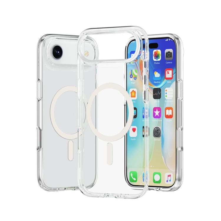 For iPhone Air Terminator Style Glitter Powder MagSafe Magnetic Phone Case(Transparent)