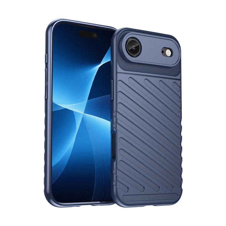 For iPhone Air Thunderbolt Shockproof Soft TPU Phone Case(Blue)