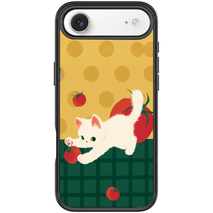 For iPhone Air Tomato Cat Pattern Magnetic Phone Case(Black)