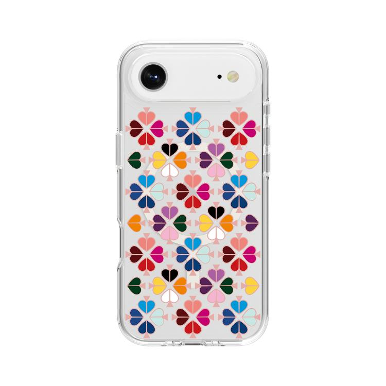 For iPhone Air Transparent Crystal Red Heart Pattern Magnetic Phone Case(Transparent)