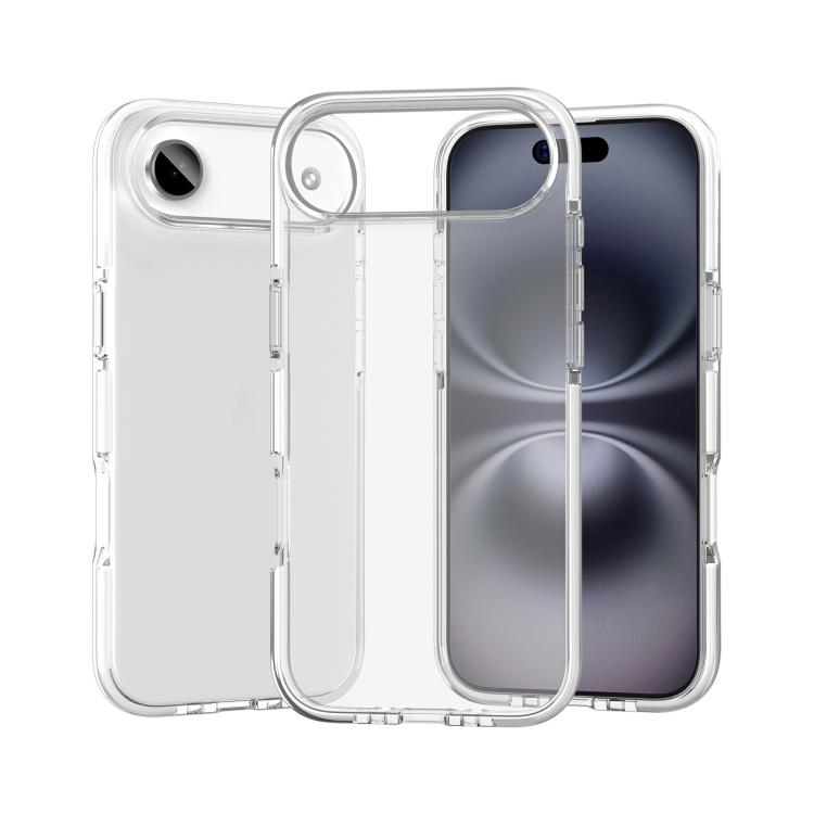 For iPhone Air Two-color Shockproof High Transparency TPU Phone Case(White)