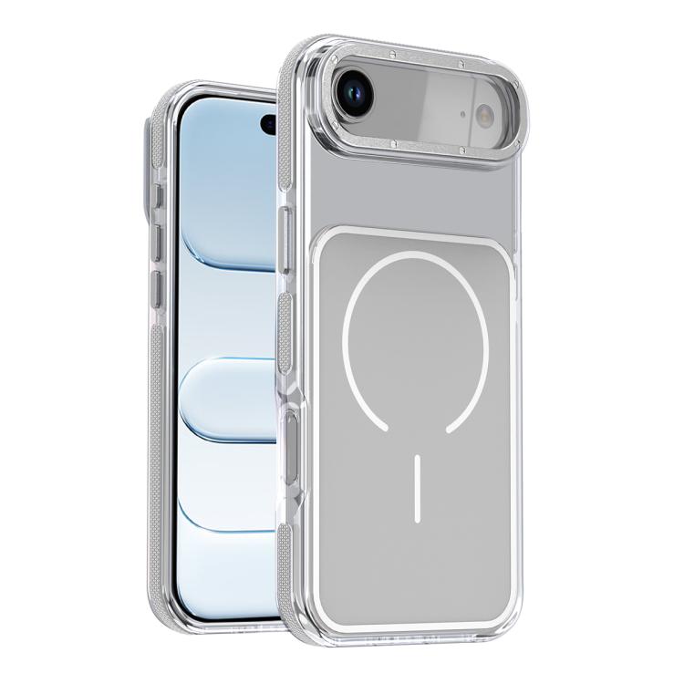 For iPhone Air Vibrant Dual-color TPU + Acrylic Magnetic Phone Case(Gray)
