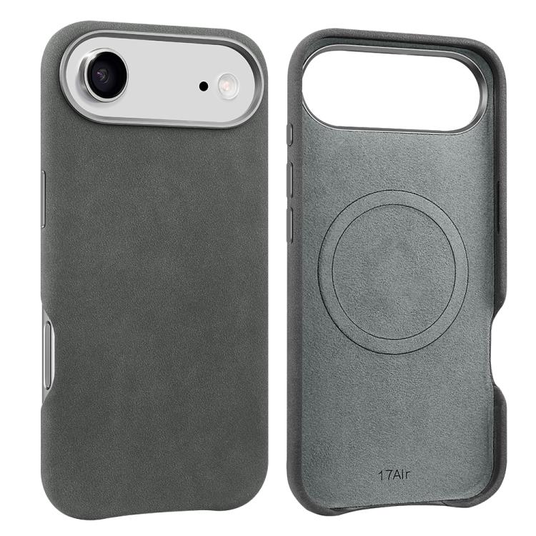 For iPhone Air VIETAO Suede MagSafe PU Leather Phone Case(Dark Grey)