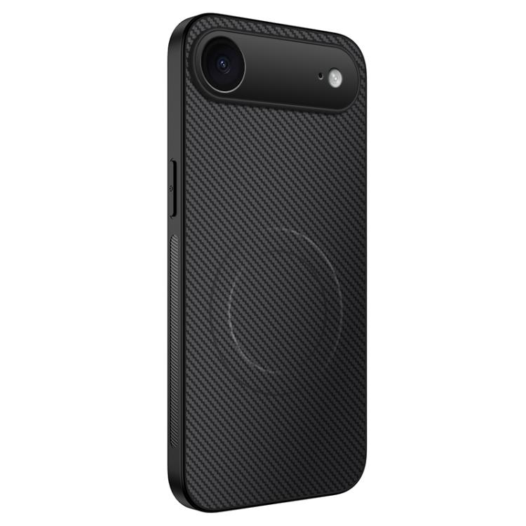 For iPhone Air WANLONFENG TQ Series Magnetic Carbon Fiber Texture PC Hybrid TPU Phone Case(Black)