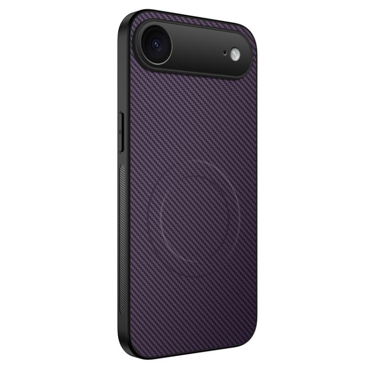 For iPhone Air WANLONFENG TQ Series Magnetic Carbon Fiber Texture PC Hybrid TPU Phone Case(Purple)