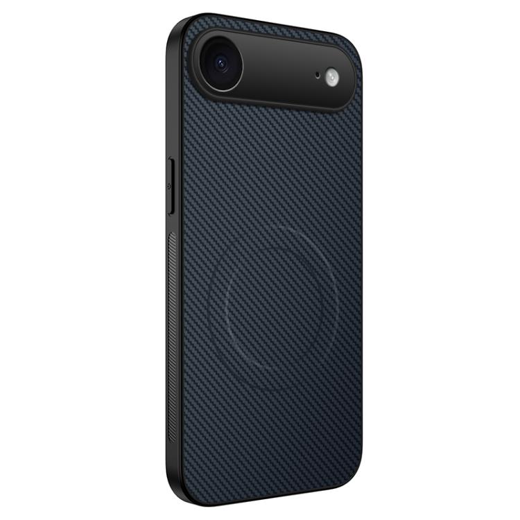 For iPhone Air WANLONFENG TQ Series Magnetic Carbon Fiber Texture PC Hybrid TPU Phone Case(Sapphire Blue)