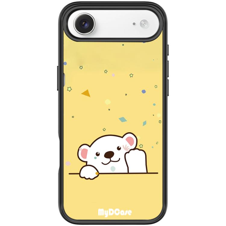 For iPhone Air Waving Little Bear Pattern Magnetic Phone Case(Black)