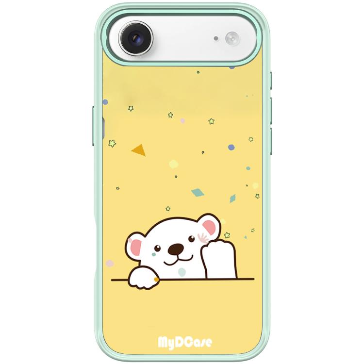 For iPhone Air Waving Little Bear Pattern Magnetic Phone Case(Light Green)