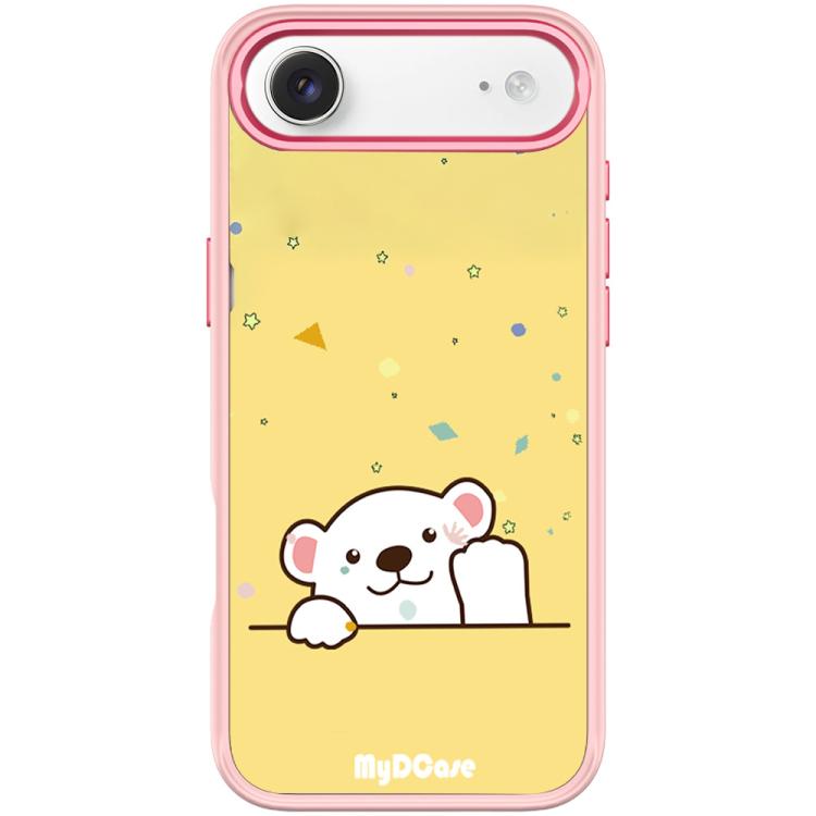 For iPhone Air Waving Little Bear Pattern Magnetic Phone Case(Pink)