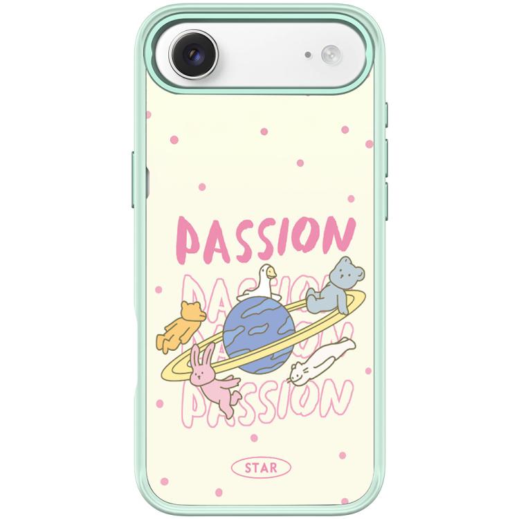 For iPhone Air White Planet Pattern Magnetic Phone Case(Light Green)