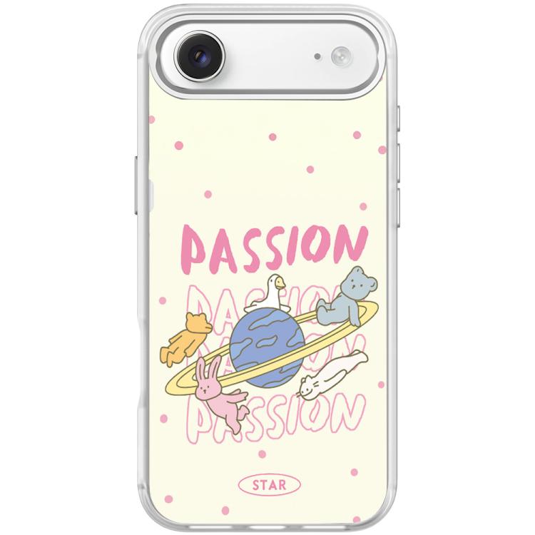 For iPhone Air White Planet Pattern Magnetic Phone Case(Transparent White)