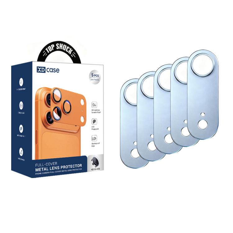 For iPhone Air XDcase 5pcs Titanium Alloy Hollow Camera Lens Protector(Sky Blue)