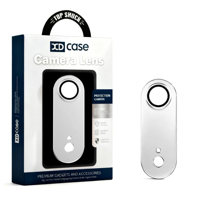 For iPhone Air XDcase Armor Full-Coverage Frosted Metal Camera Lens Ring Film(Silver)