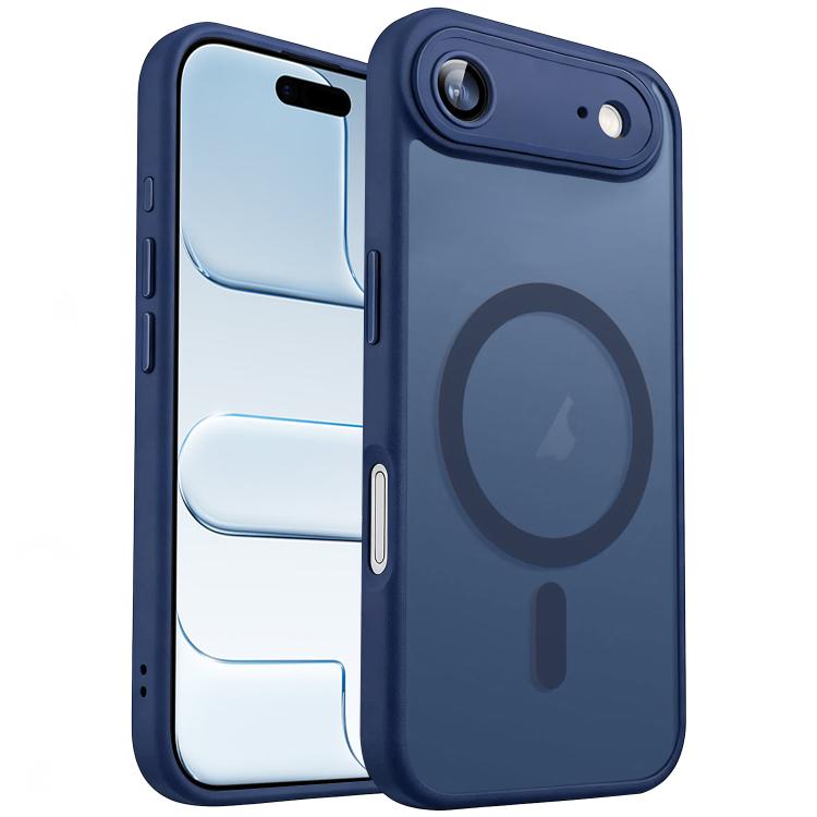 For iPhone Air XDcase Skin Feel Magnetic Frosted Phone Case with Lens Film(Midnight Blue)
