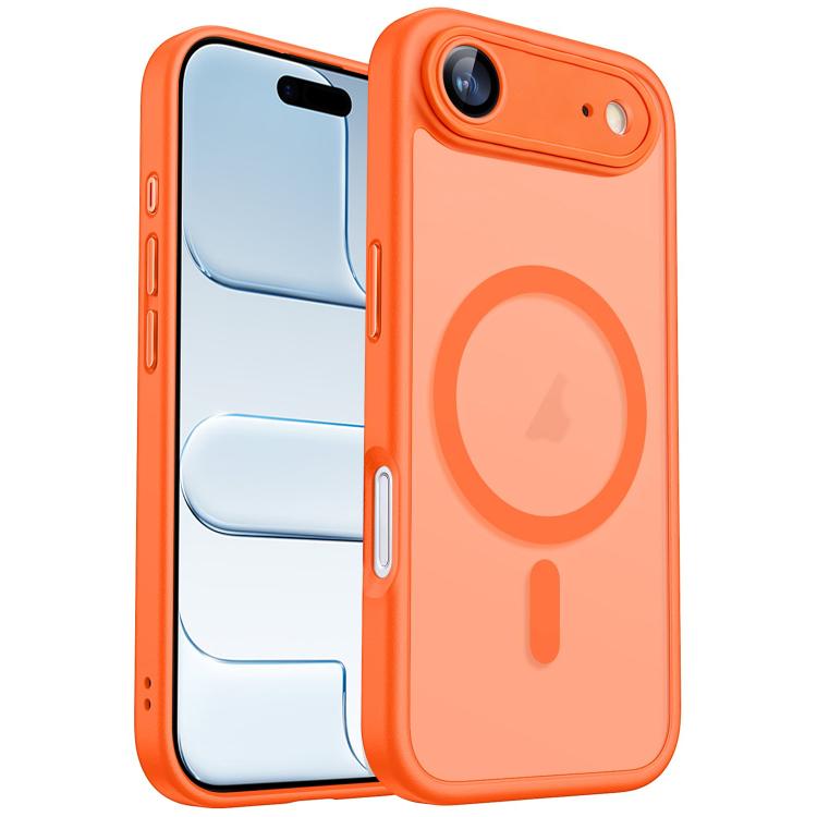 For iPhone Air XDcase Skin Feel Magnetic Frosted Phone Case with Lens Film(Orange)