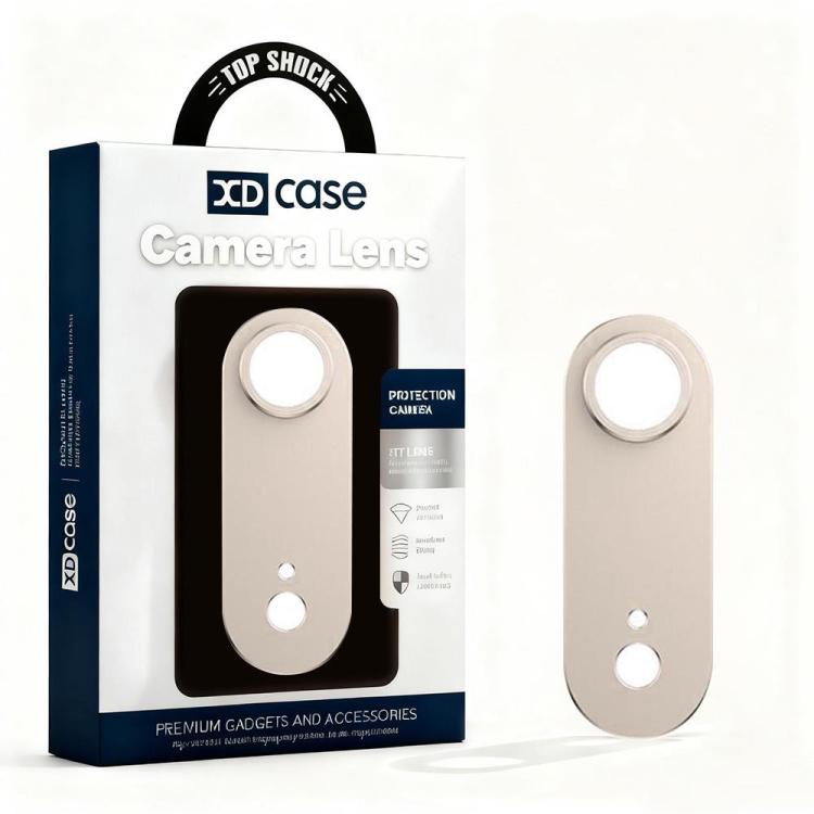 For iPhone Air XDcase Titanium Alloy Hollow Camera Lens Protector(Light Gold)