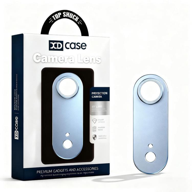 For iPhone Air XDcase Titanium Alloy Hollow Camera Lens Protector(Sky Blue)
