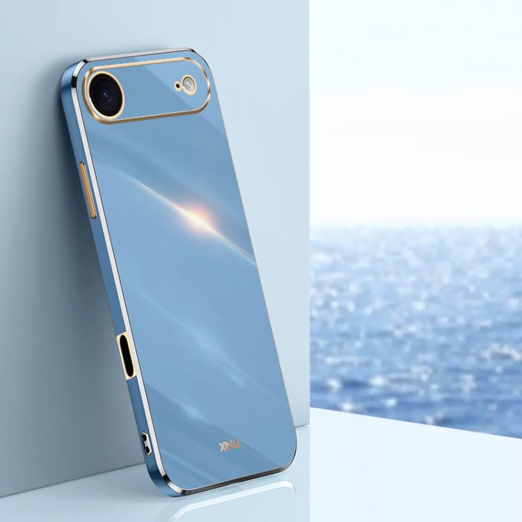 For iPhone Air XINLI Straight Edge 6D Electroplate TPU Phone Case(Celestial Blue)