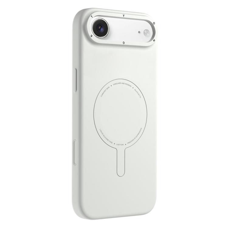 For iPhone Air YOUNGKIT Morandi Series Magnetic Liquid Silicone PC Phone Case(Gray)