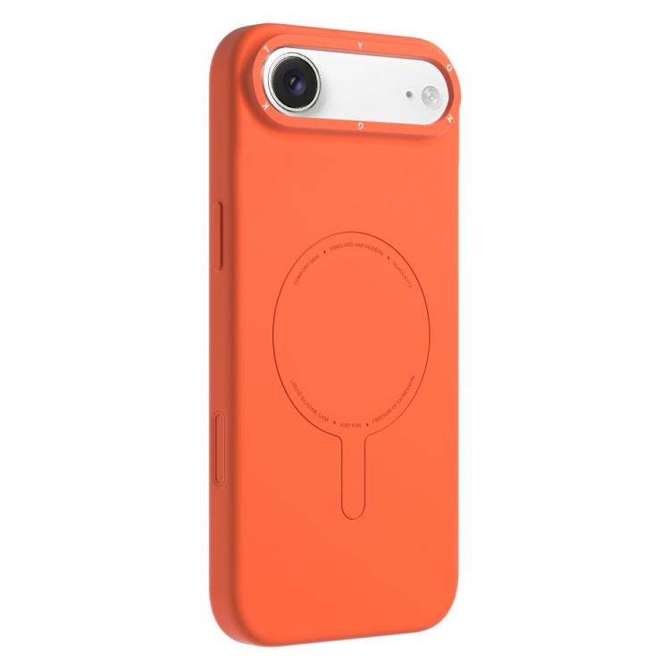 For iPhone Air YOUNGKIT Morandi Series Magnetic Liquid Silicone PC Phone Case(Orange)