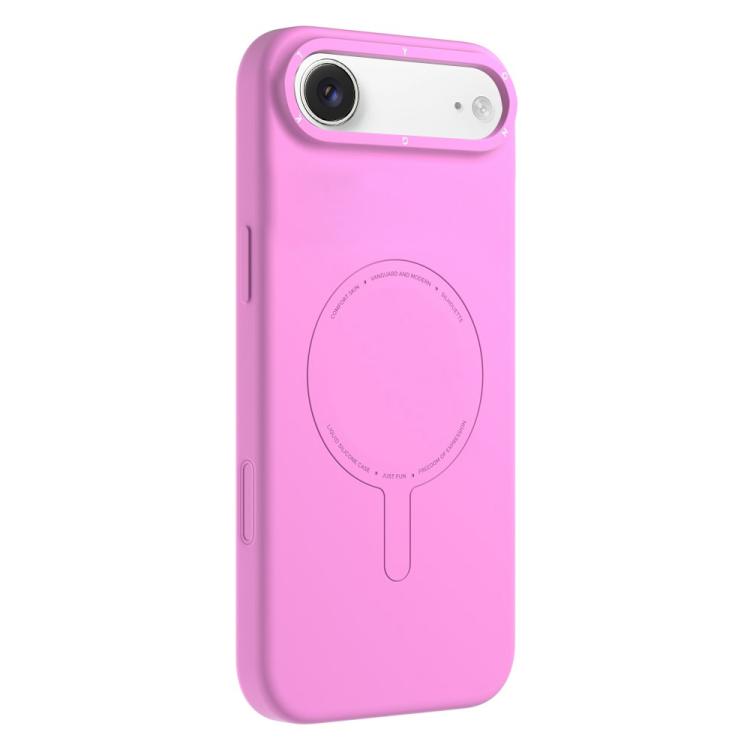 For iPhone Air YOUNGKIT Morandi Series Magnetic Liquid Silicone PC Phone Case(Rose Pink)