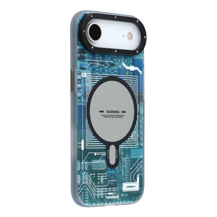 For iPhone Air YOUNGKIT Technology Series IMD Hard PC Magnetic Phone Case(CX018 Gray)