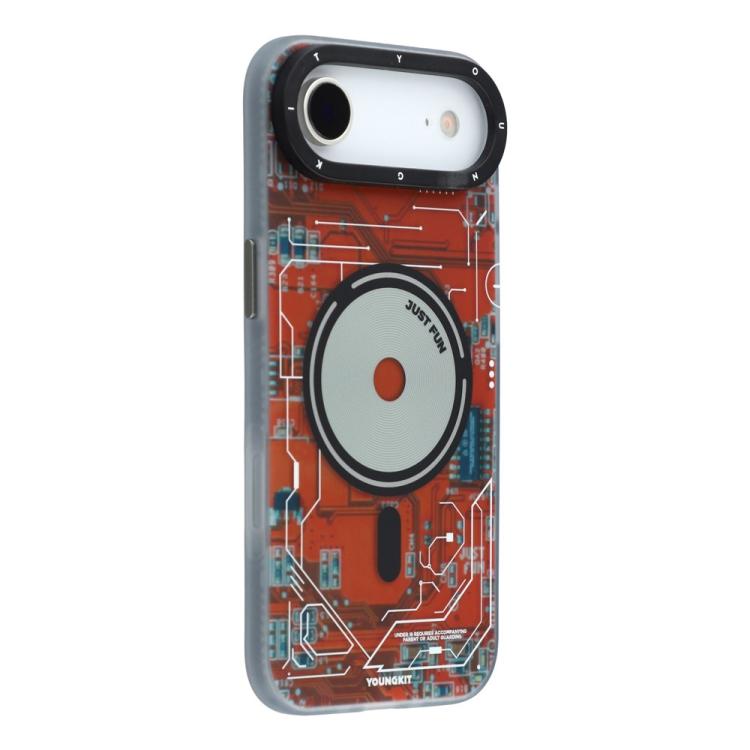 For iPhone Air YOUNGKIT Technology Series IMD Hard PC Magnetic Phone Case(CX025 Orange)