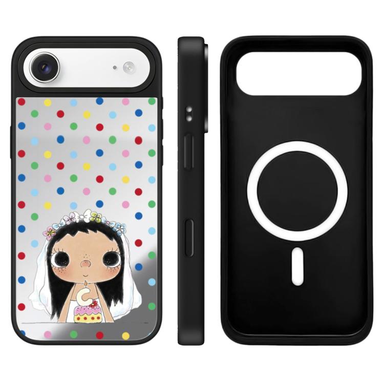 For iPhone Air YUY Series Pattern Camera Control Button Mirror Magnetic Phone Case(YUY Dots)